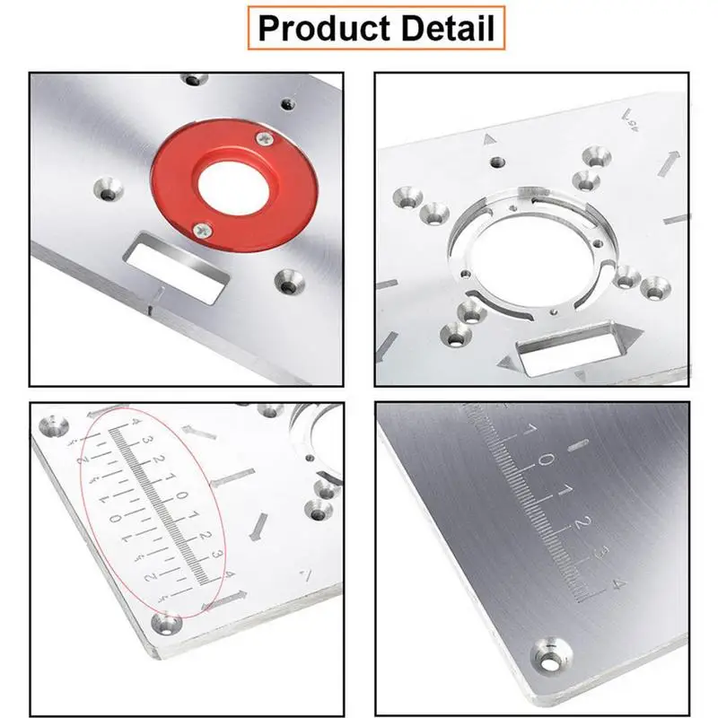 Aluminum Router Plate Insert Heavy Duty Aluminum Router Insert Plate Woodworking Router Table Mounting Plate Router Table Insert