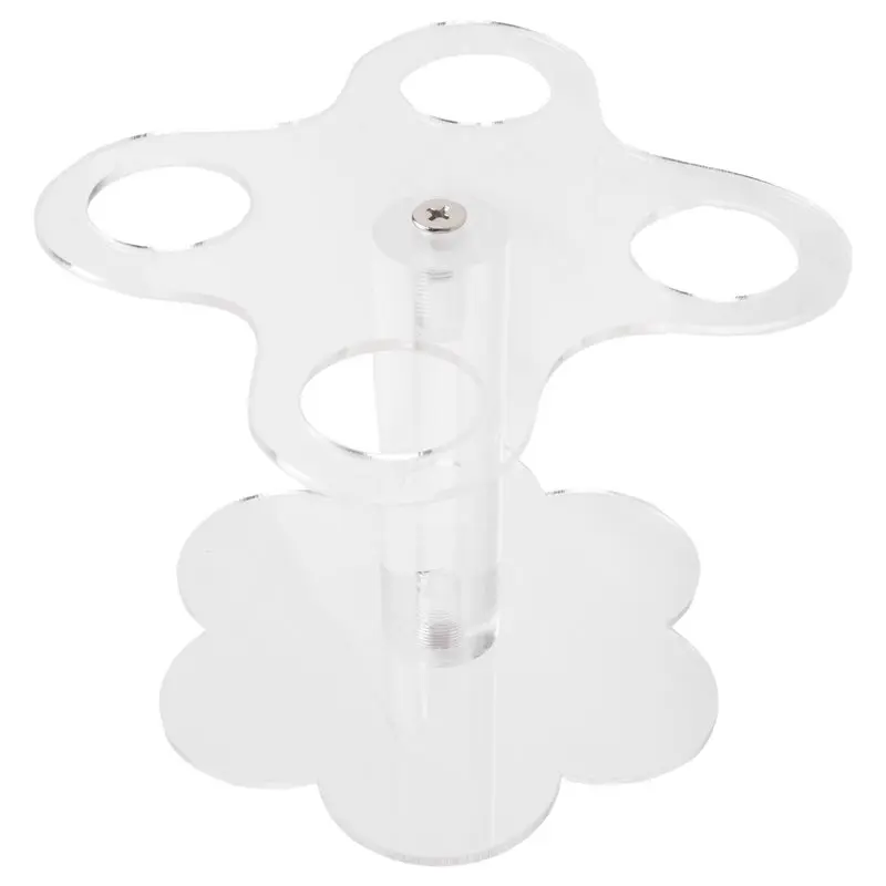 THIVN-Ice Cream Cone Holder,4 Holes Acrylic Cone Display Stand Waffle Sushi Hand Roll Stand Rack For Kids Baking Party Buffets