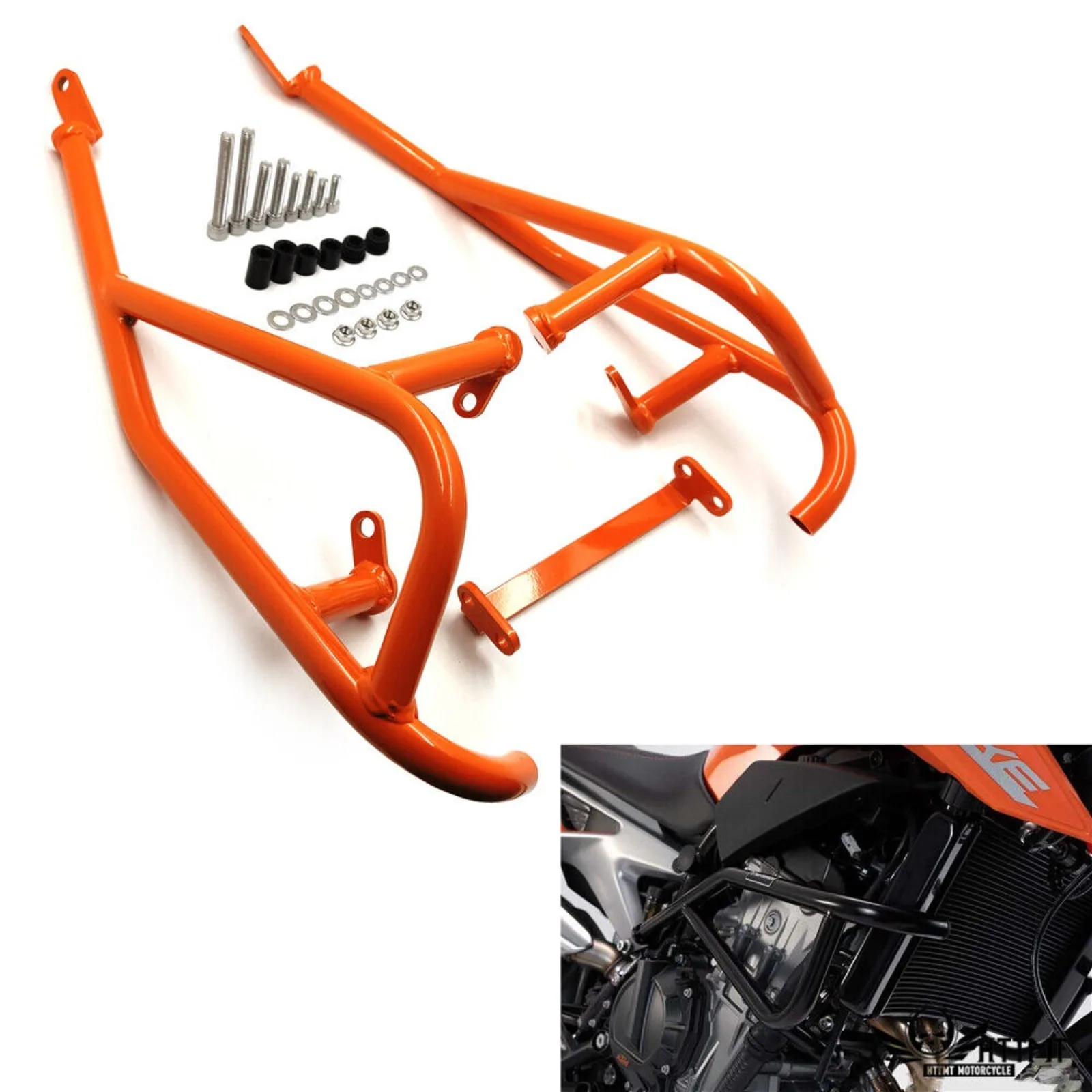 2018-2019 Orange Bumper Crash Bars Protector Engine Guard KTM Duke 790 Crash Frame