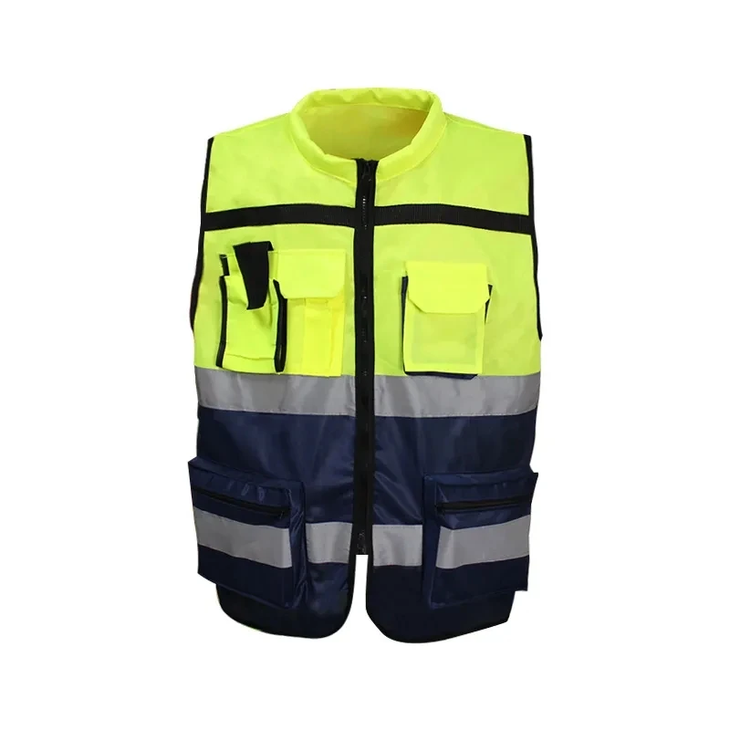 High Visibility Reflective Safety Reflective Vest Personalized Customized Night Cycling Work Clothes For Construction Workers