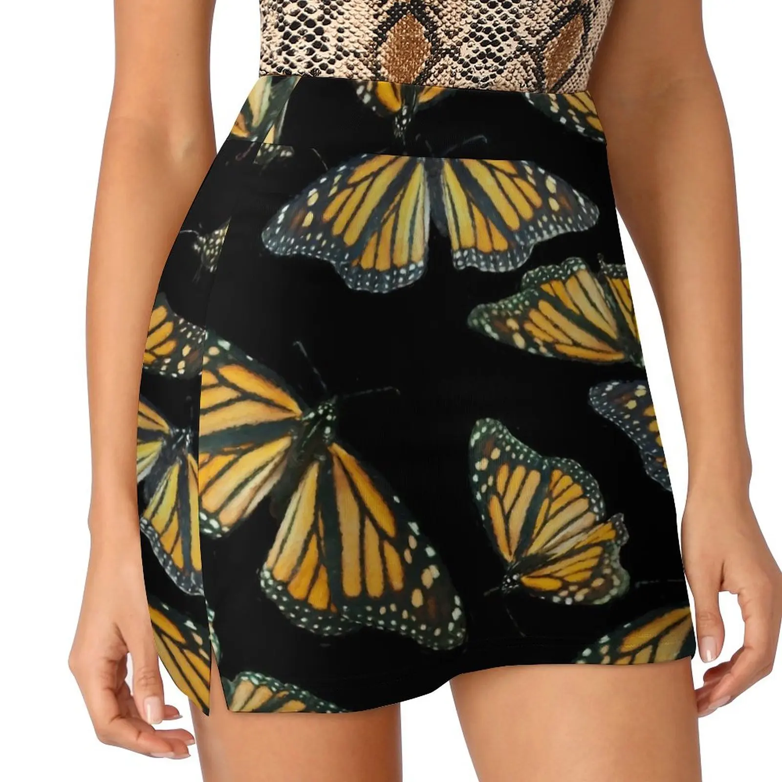 Painterly Monarch Butterfly pattern Mini Skirt midi skirt for women women's golf wear summer skirts for women 2025