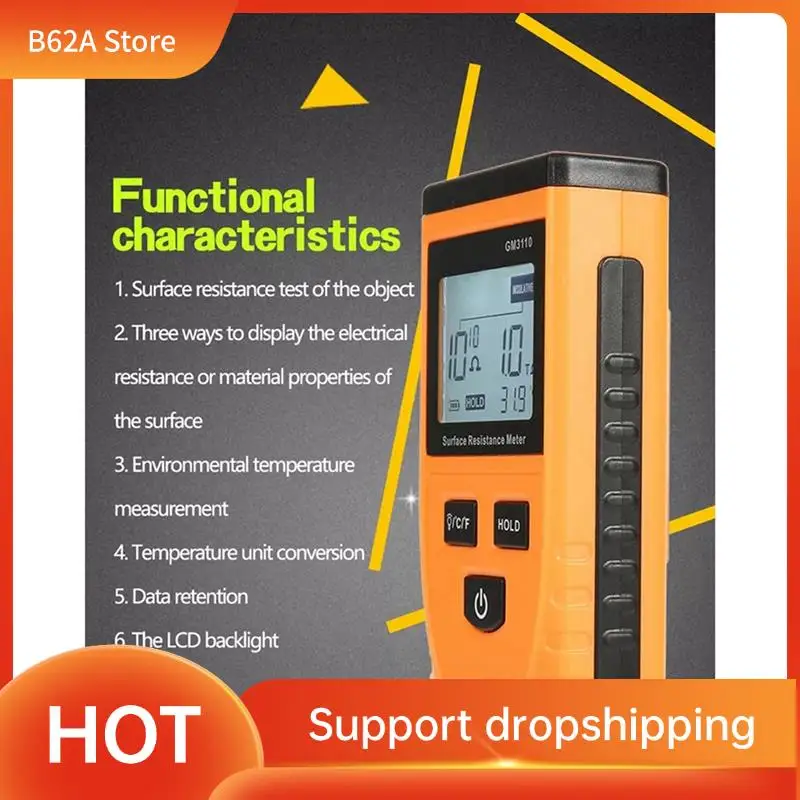 

B62A GM3110 High Precision Surface Resistance Tester Anti-Static Tester Digital Anti-Static Resistance Meter