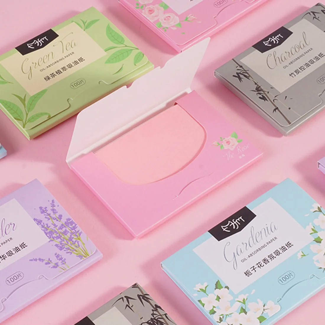 휴대용 얼굴 오일 블롯 페이퍼, 얼굴 닦이, 페이셜 클렌저, 오일 컨트롤, 오일 흡수 시트, 블롯 티슈, 메이크업 도구, 100 개