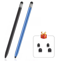 Touch Pen For Tablet Universal Pencil Capacitive Stylus Double Dual Silicone Head For iPad Android Smart Phone