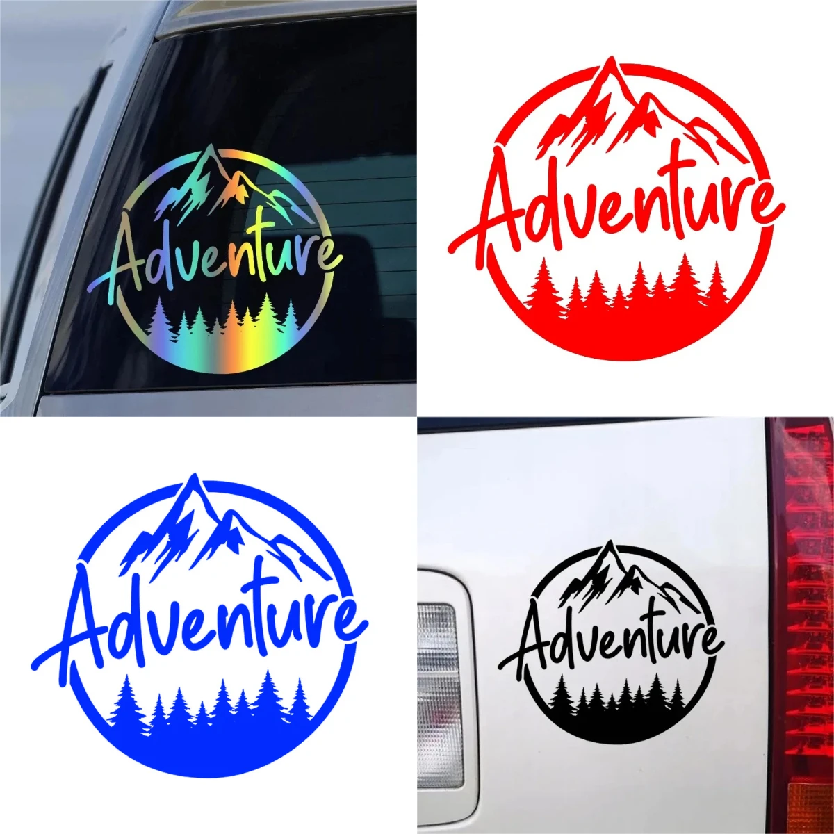 

Caravan Camper Adventure Car sticker for Van RV SUV Off-Road Mountain Adventure Decals Outdoor Travel Vehicle Decor Accessories