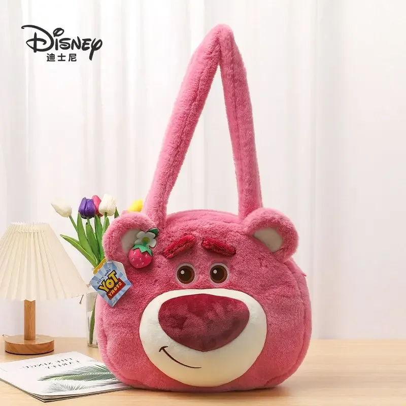 MINISO Disney Toy Story Lotso Autumn and Winter Plush Large Capacity Simple Casual Shoulder Bag Commuting Cute Gift Christmas