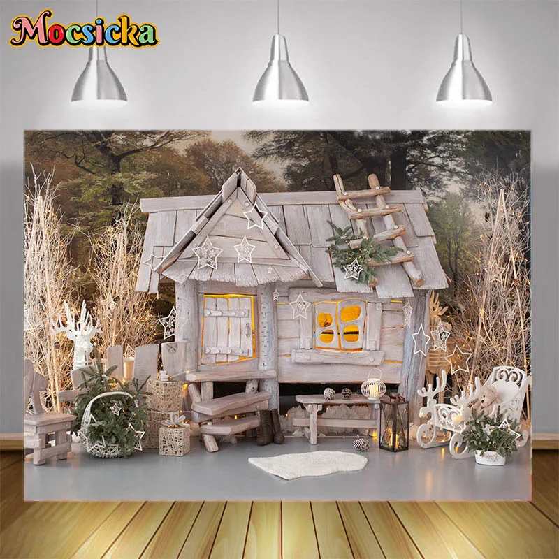 Mocsicka House Photography Backdrops Baby Shower Party Decoration Backgrounds Kids Portrait Photo Banner Studio Supplies