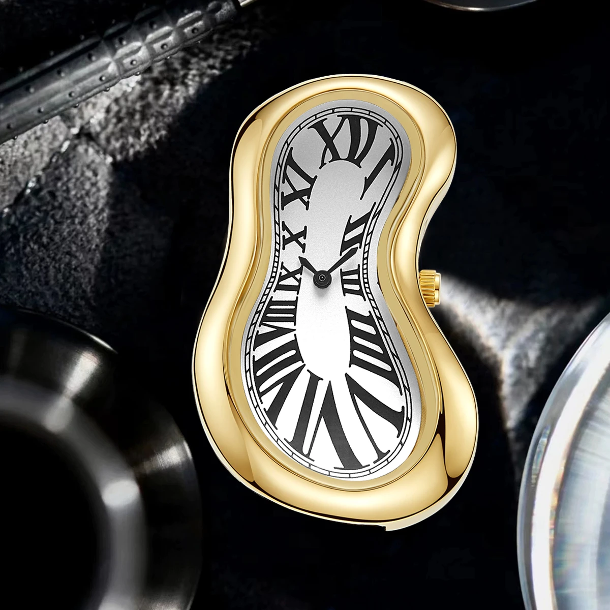 2025 New Retro Trendy Men's Watch Twisted Design y2k Style Niche Personalized Quartz Watch ins Style Irregular Shape