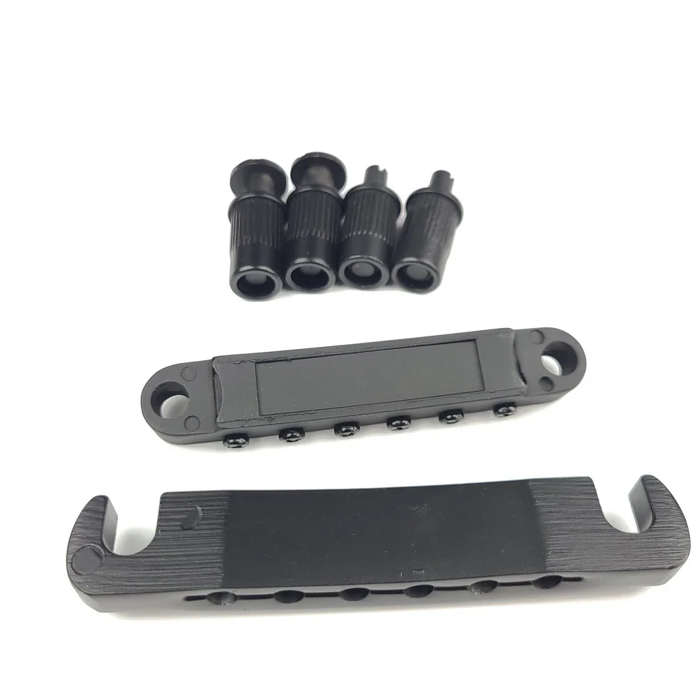 Original Wilkinson Tune-O-Matic Style Lespaul LP SG E-Gitarrenbrücke Chrom Silber Schwarz Gold WOGT1+WOGB2 – Detail 7
