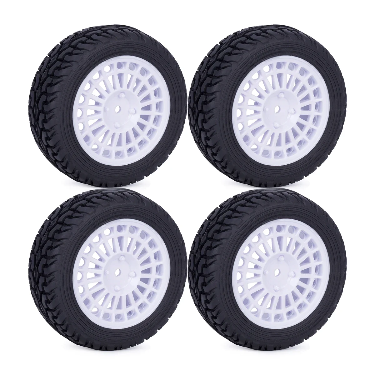 75mm Glued On Road Tyre Plastic Wheels Rim for 1/10 1/14 1/16 RC Rally Racing Tamiya TT01 TT02 144001 HSP HPI Upgrades Parts