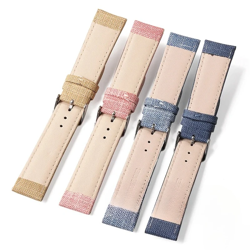 خمر الجلود الدنيم نمط النايلون حزام الساعات لهواوي حزام (استيك) ساعة العالمي سوار 10 مللي متر 12 مللي متر 14 مللي متر 16 مللي متر 18 مللي متر 20 مللي متر 22 مللي متر