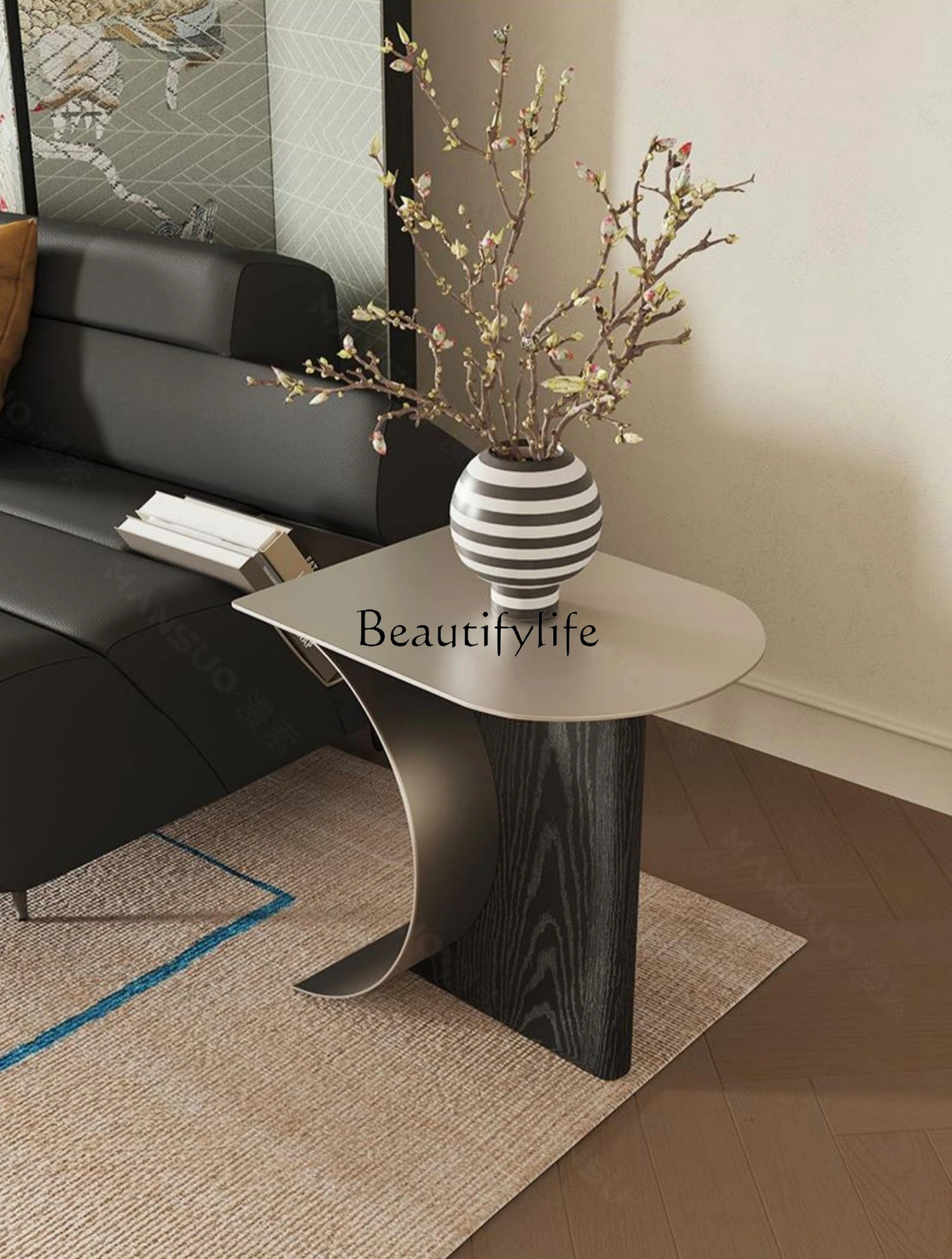 Design Living Room Coffee Table Retro Creative Sofa Side Table