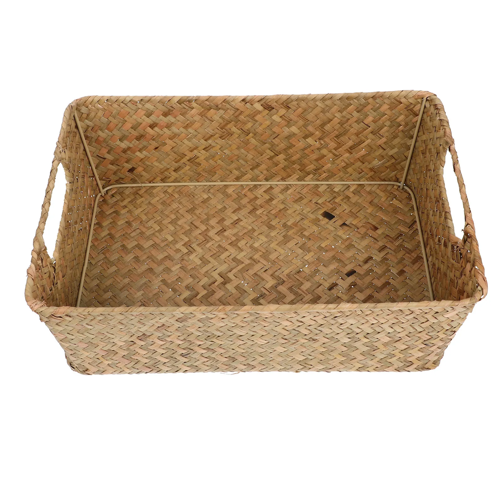 

Bread Basket Woven Mat Grass Indoor Storage Container for Kitchen Living Room Cafe Desktop Sundries Fruit Vegetable Snacks