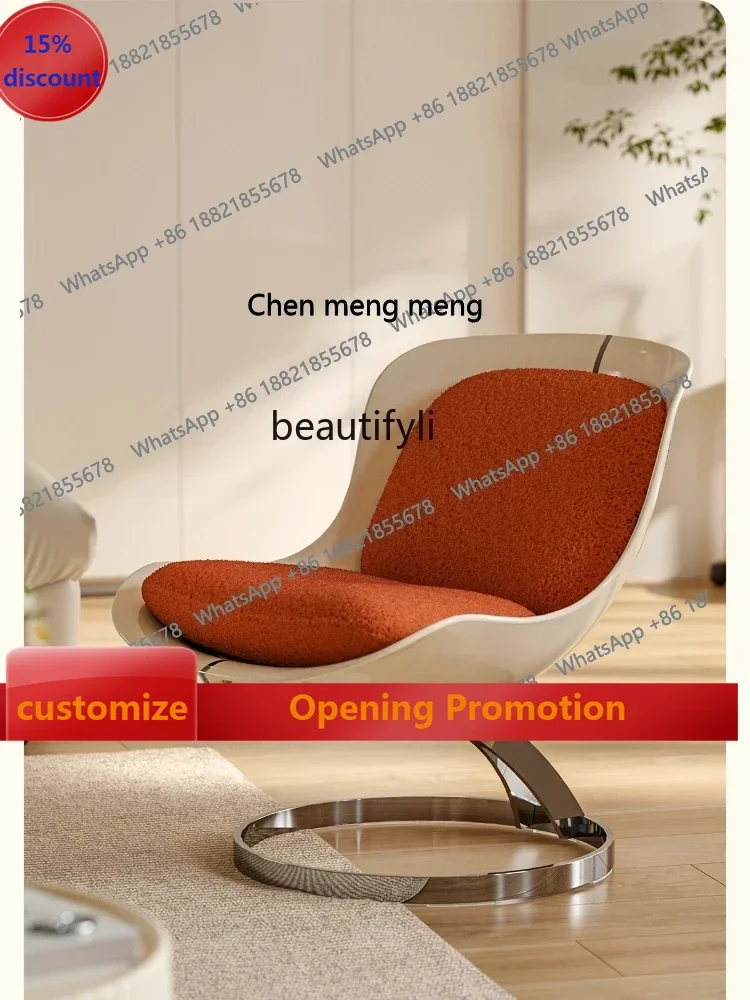 B7304 ss Nordic Couch Light Luxury Living Room Leisure Lazy Bone Chair Acrylic Transparent Single Recliner