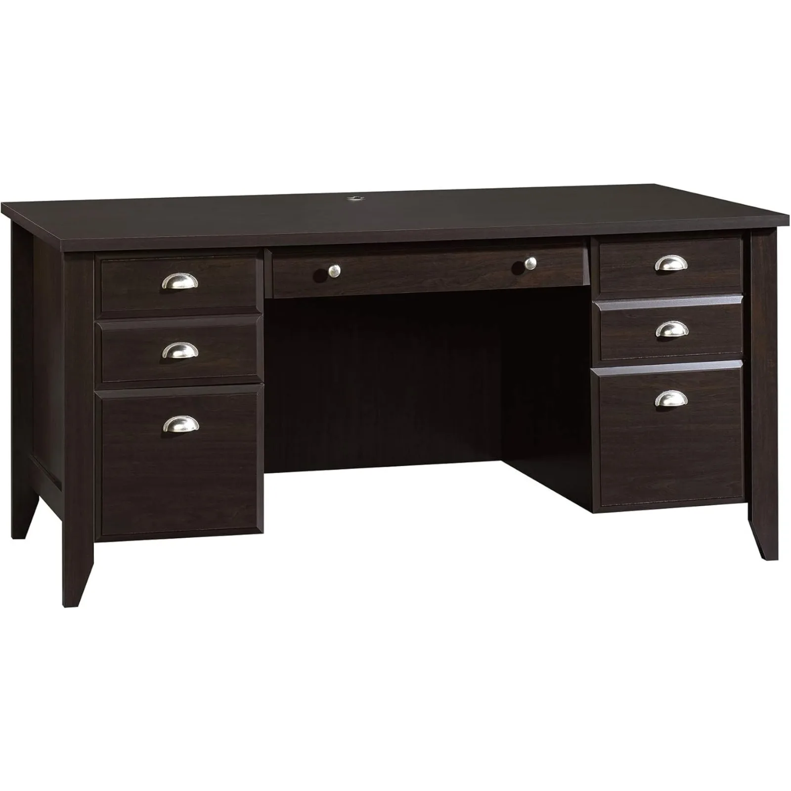 

US Shoal Creek Executive Desk, L: 65.12" x W: 29.29" x H: 30.55", Jamocha Wood finish