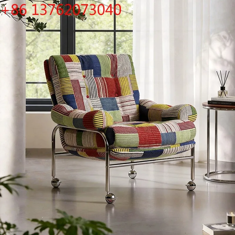 

Italian minimalist movable single sofa chair Nordic modern simple leisure chair