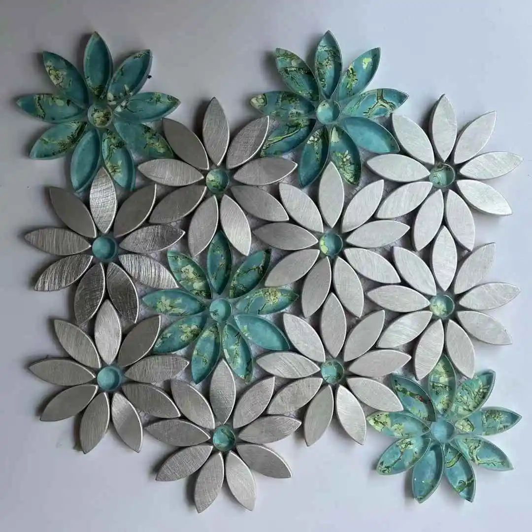 3D Butterfly Design Stainless Steel Mosaic Wall Tiles Concave-Convex Metal Decorative Tiles for KTV Bar Cafe Backsplash Feature view 2