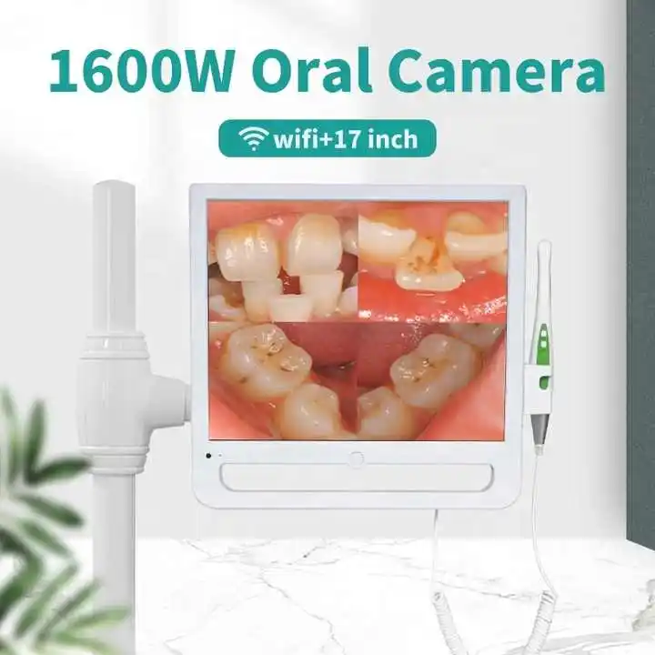 Denta equipment oral camera wireless wifi real-time transmission with USB VGA 17 inch monitr intraoral camera