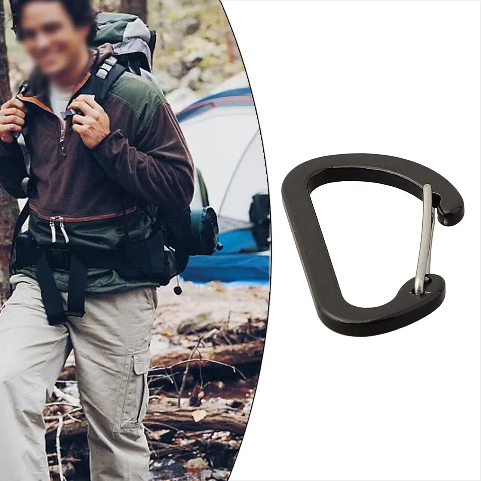 1 Pc Carabiner ปีนเขากลางแจ้ง Camping สแตนเลส Mi-ni Carabiner ฤดูใบไม้ผลิ Hook คลิปพวงกุญแจ 40x25x4 มม.ทอง/สีดํา/Bule/สีแดง/เงิน