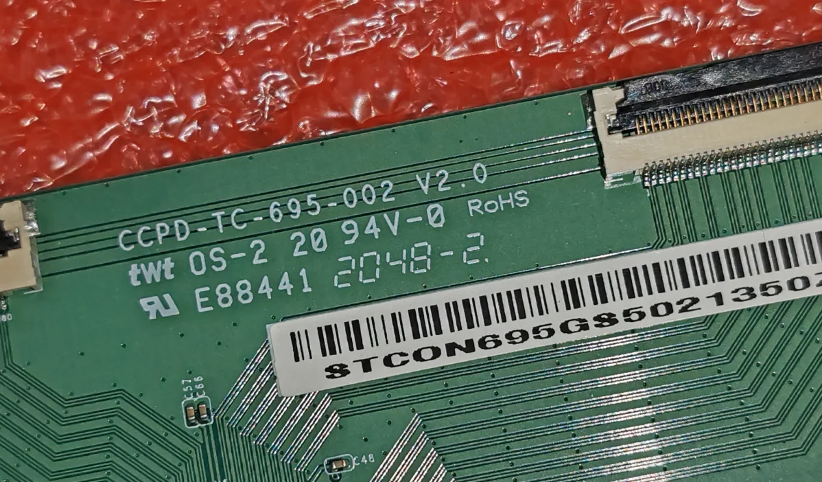 CCPD-TC695-002 V2.0 T-CON شاشة لوحة المنطق الجديدة الصور المادية تعمل بشكل جيد T-CON