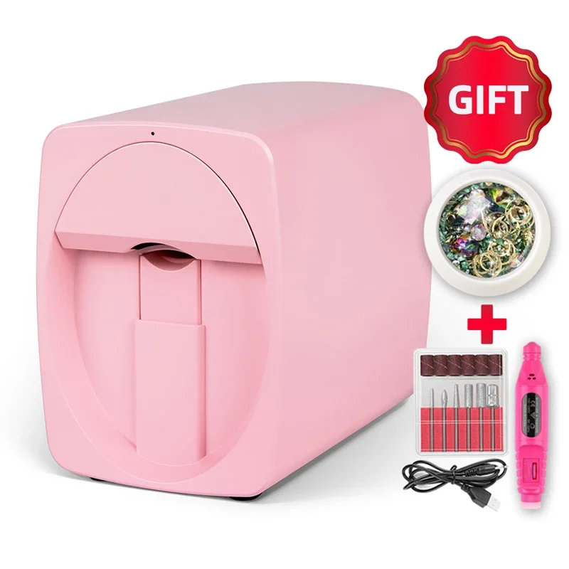 portable nail polish flowers 3d auto digital women electric nail art printer equipment manufacturers