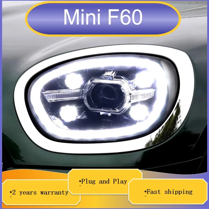 Car Accessories for Mini Countryman Headlight 2017-2019 Mini F60 Headlights BMW DRL Turn Signal Low High Beam Projector Lens