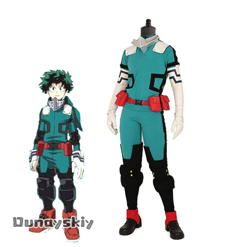 Anime My Hero School Cosplay Midoriya Izuku Cosplay Deku Battle Cosplay Costume Unisex Costume Set Halloween Wig Hair