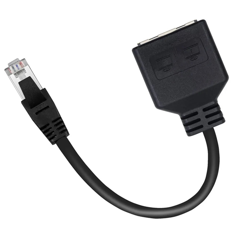 Stabiler Netzwerk adapter Hub rj45 Gigabit Ethernet Splitter 1 Stecker auf 2 Buchse Hoch geschwindigkeit einfach installieren schnelles Plug-Play-Zubehör