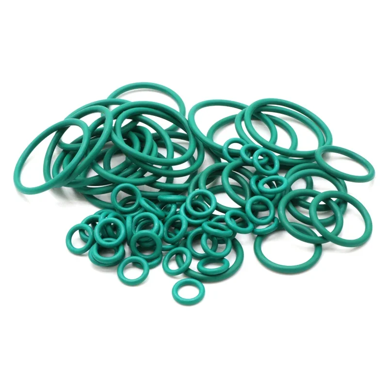 10 pz FKM O Ring CS 2mm OD 5 ~ 160mm Guarnizione di Tenuta Olio Isolante Resistenza Alle Alte Temperature Fluoro Gomma O Ring Verde