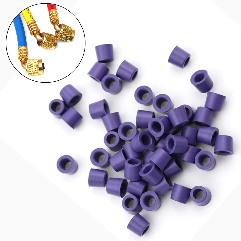 Efficient Car Air Conditioning Hose Adapter Gasket Valve Core Remover Tool Kit 50PCS O Ring Seal Repair Bundle