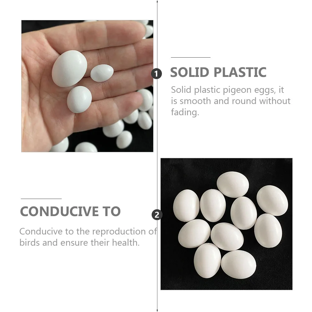 

12pcs Simulated Eggs Fine Craftsmanship Smooth Plastic Shell For Bird Coop Easter Decoration Diy Graffiti Props Pet Supplies