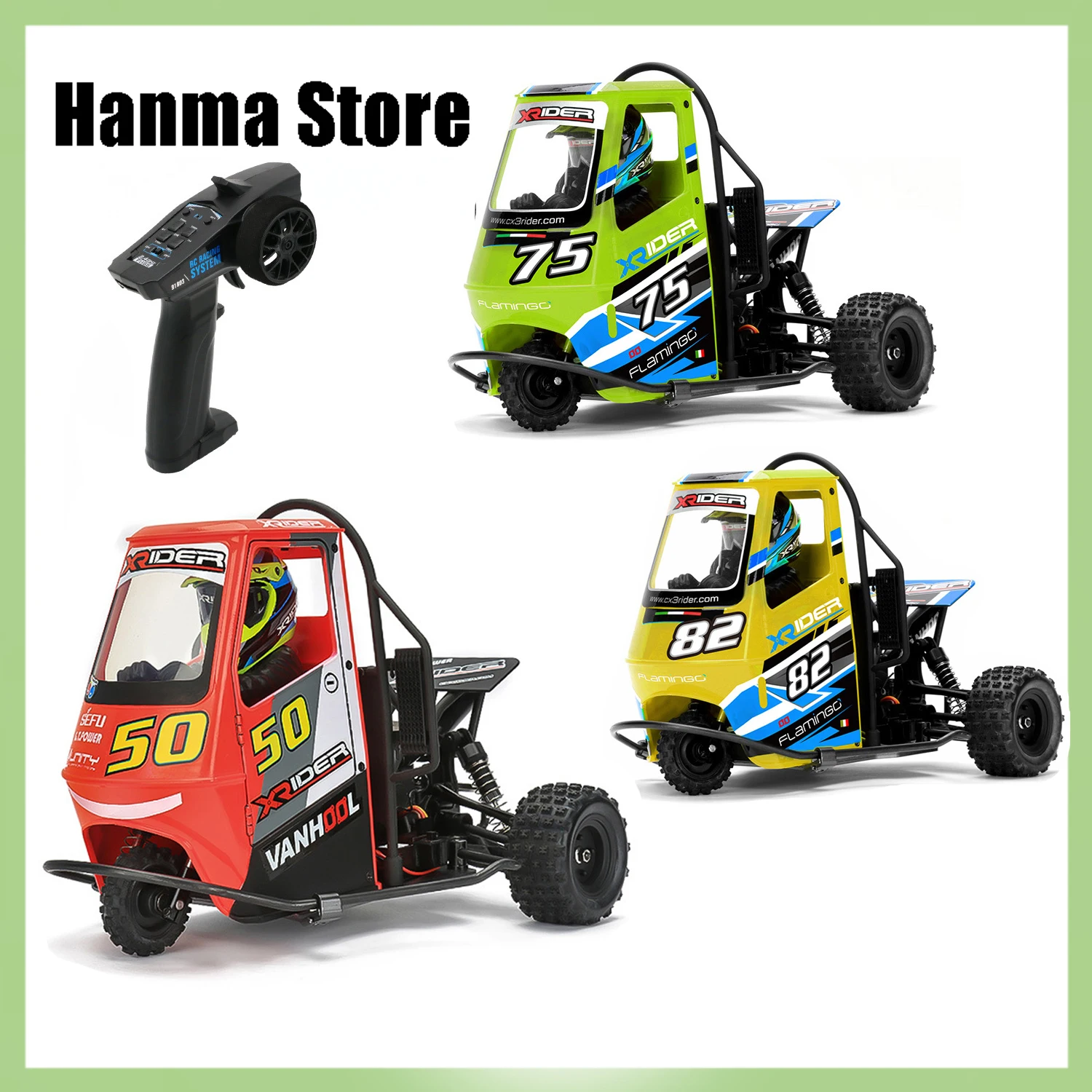 

HANMA 1/8 Firebird Dodo 2.4G 2WD Rc Car Electric Drift Tricycle Three Bungee Adult Toy Car RTR Drift Model Off-road Car