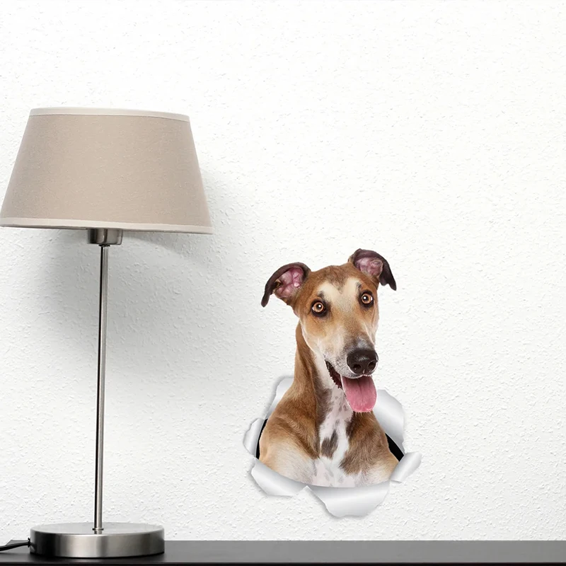 M462 Lovely 3D Animal Stickers Bulldog Hound Dog Jack Russell Terrier Puppy Household Decoration Wall Stickers Toilet Decals