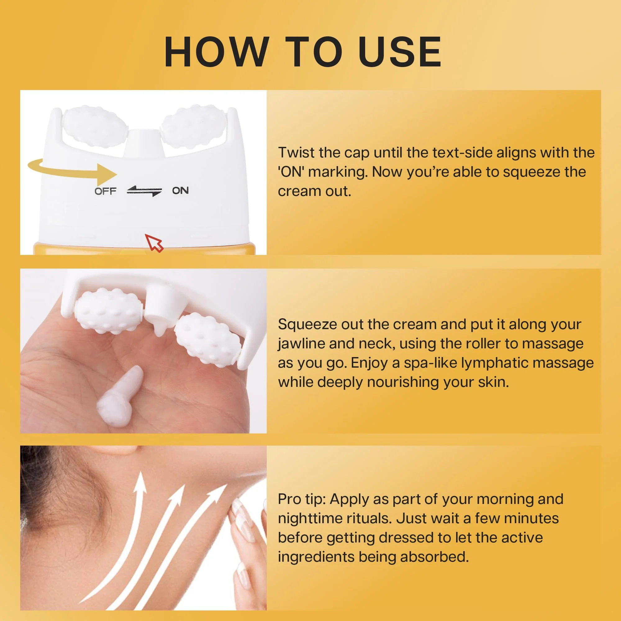 كريم شد الرقبة AH-8 Guasha 2 في 1 مع بكرات مزدوجة وحمض الهيالورونيك، للبشرة المترهلة والذقن المزدوجة وشد الوجه #6