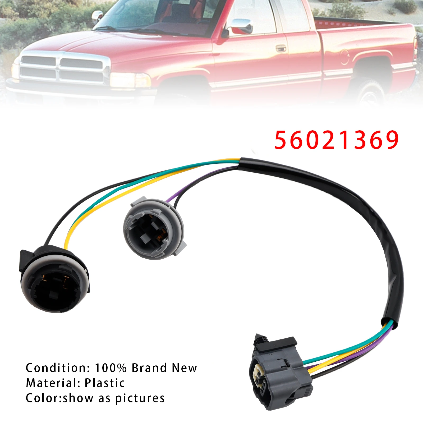 

Artudatech Rear Tail Light Lamp Wiring Harness 56021369 For Dodge Ram 1994-2001 2000 1999 1998 1997 1996 1995