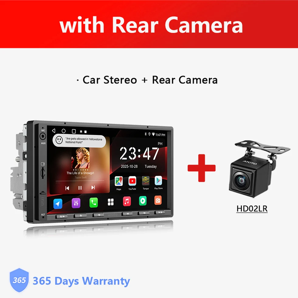 7 inch Android Double 2 Din Radio, autoradio met camera, DSP, GPS navigatie, WiFi, Bluetooth, CarPlay, scherm, Android Auto, 2Din multimediaspeler, A5L Atotozone