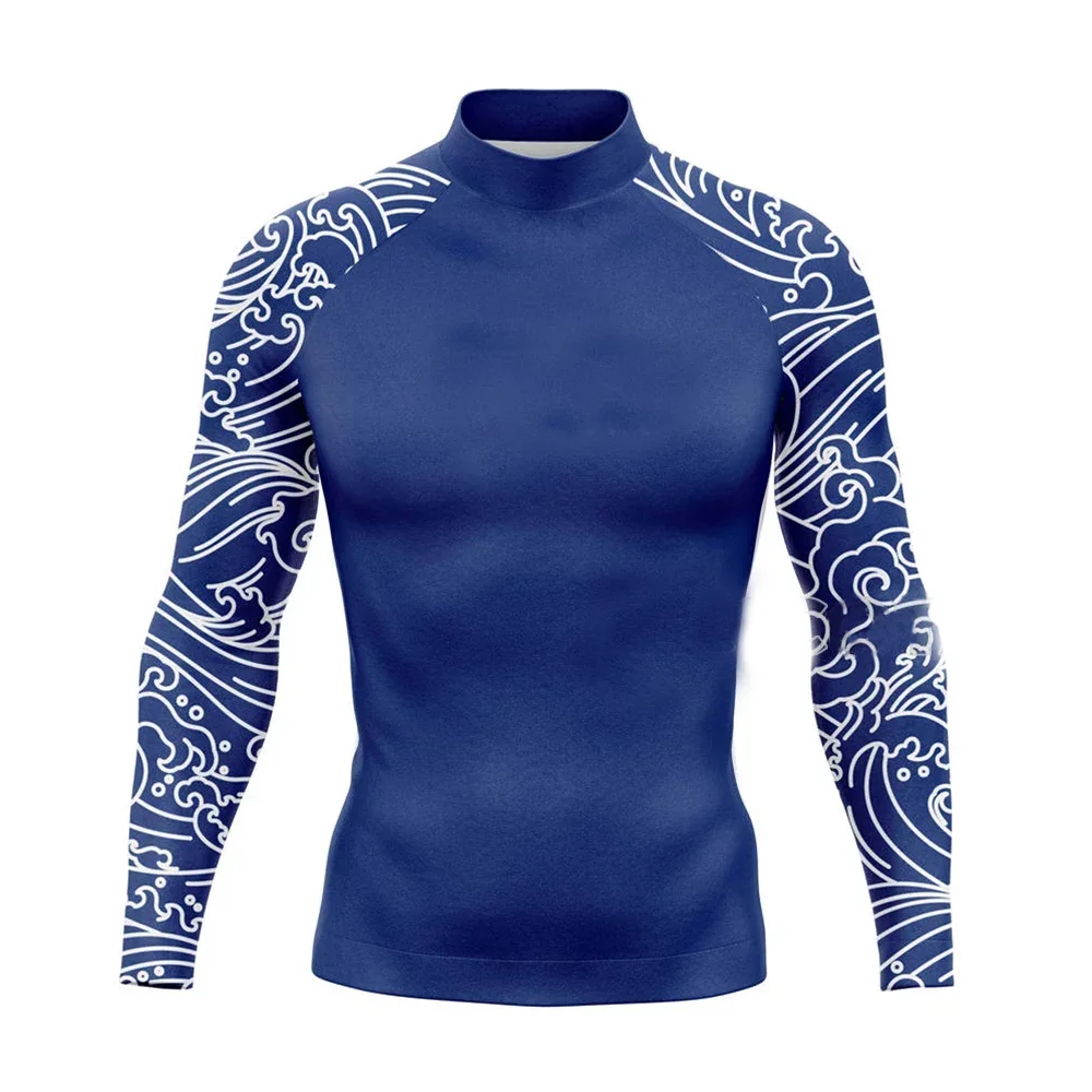 Men's Rash Guard Shirts Swim Shirts UV Protection Long Sleeve Shirts Lightweight Quick Dry for Watersports