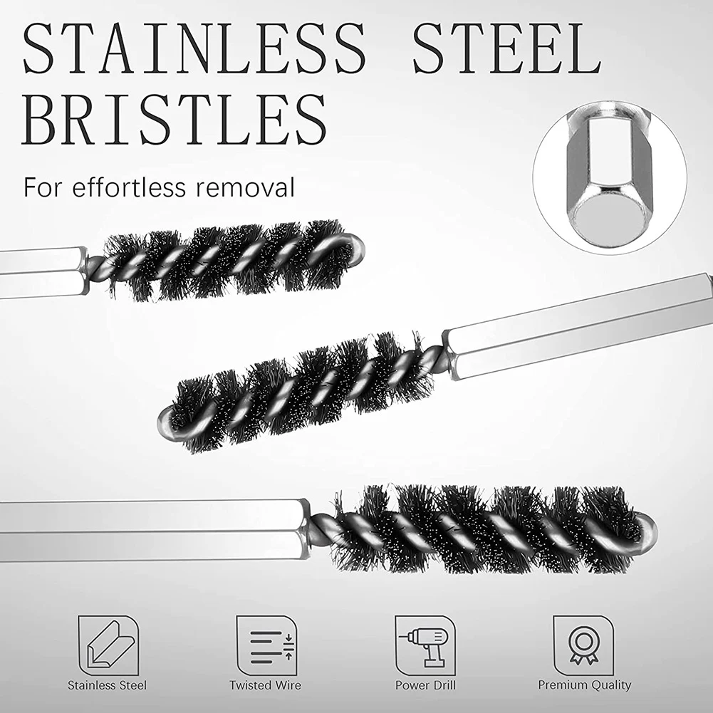 Golfclubs Hosel Brush Golf Club Brush Staalborstel Reinigingsgereedschap Elektrische boor Staalborstel voor ijzer en hout, 2 stuks