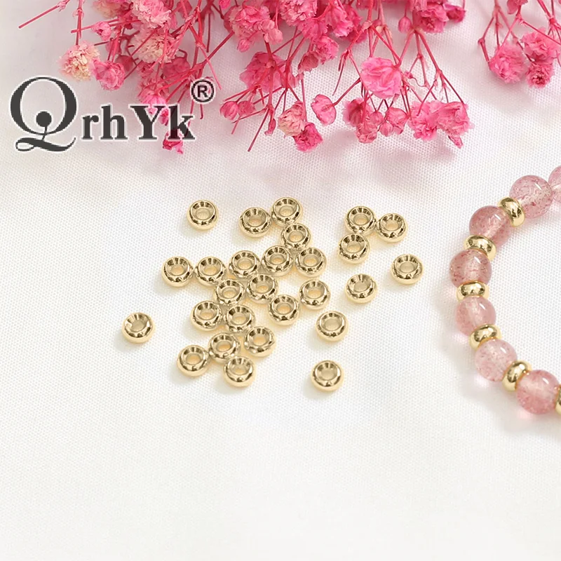 200PCS DIY Spacer Beads For Handmade Necklaces Bracelets Jewelry Making Flat Disc Beads Perfect For Crafting Projects