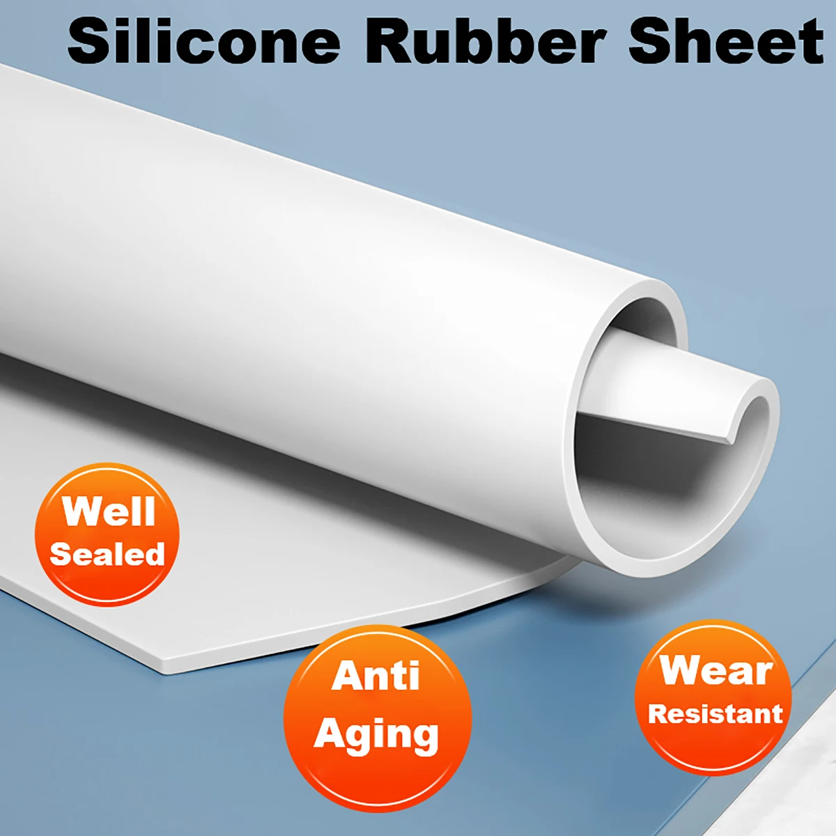 Silicone Rubber Sheet White Plate Mat Vacuum Rubber Sheet 100x100 200x200 250x250 300x300 500x500 500x1000mm