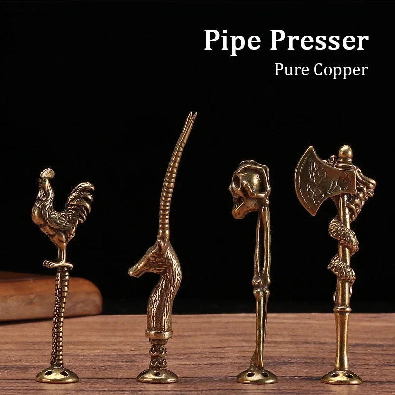 

Carving Dragon Pipe Pressing Tobacco Smoking Pipe Presser Grinding Crusher Cigarette Pipes Press Stick Tamper Smoke Accessories