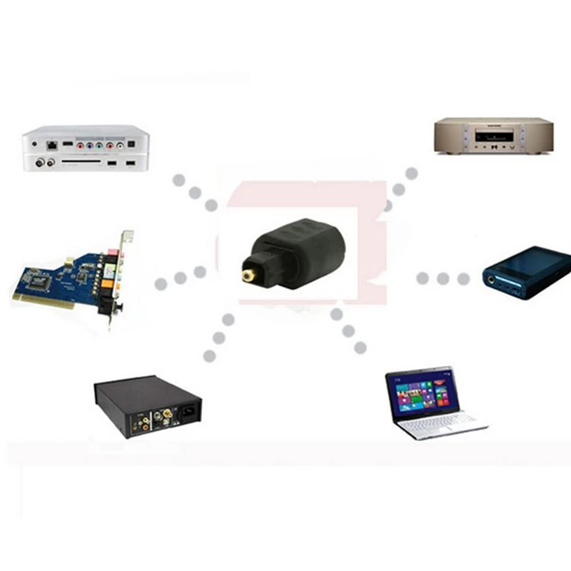 Mini Optical O Adapter 3.5mm Female Jack To Digital Square Optical Audio Cable