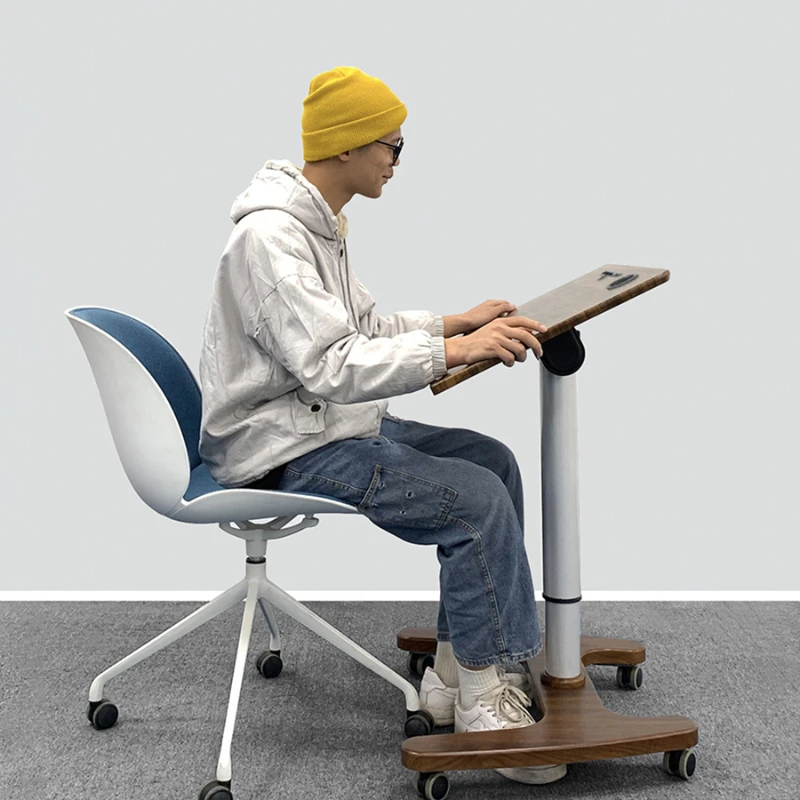 

Pneumatic lifting foldable desk standing home desk simple mobile bedside computer table children's study table