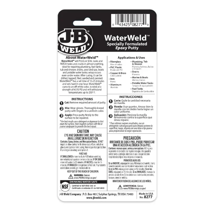 Waterwell EPOXY PUTTY, 2 onças