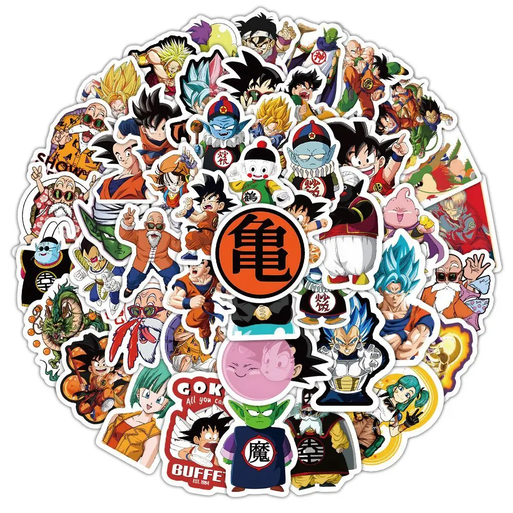 100 Stück Dragon Ball Aufkleber - Cartoon DIY-Sticker für Handy, Wasserflasche, Dekoration und Notizbuch-Kunststicker 2026
