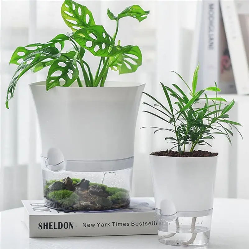 B17C Hydroponic Automatic Water Absorption Succulent Flower Pot Self-Watering Flower Pot Hydroponic Lazy Flower Pot M