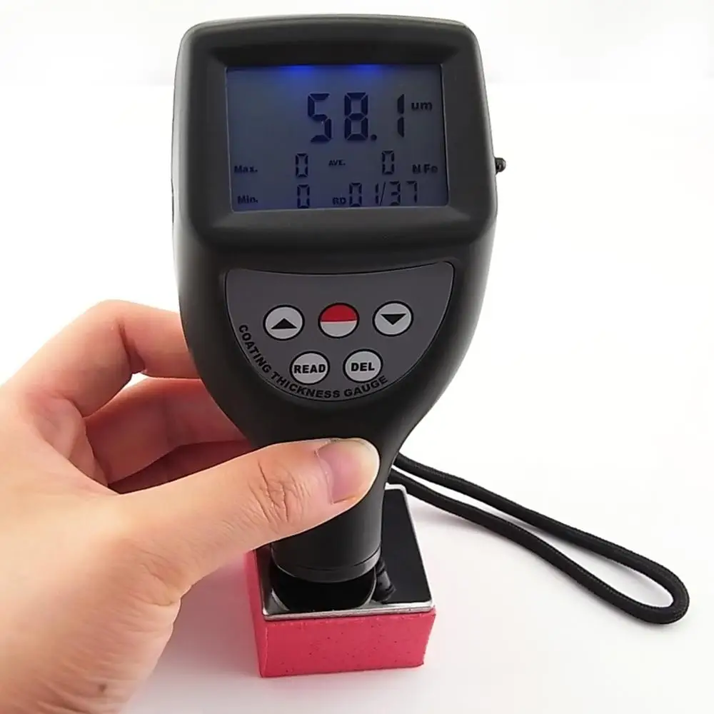 Coating Thickness Gauge Digital Meter 0-1250um / 0-50 mil Range Built-in F / NF Probes (OEM Packaging Available)