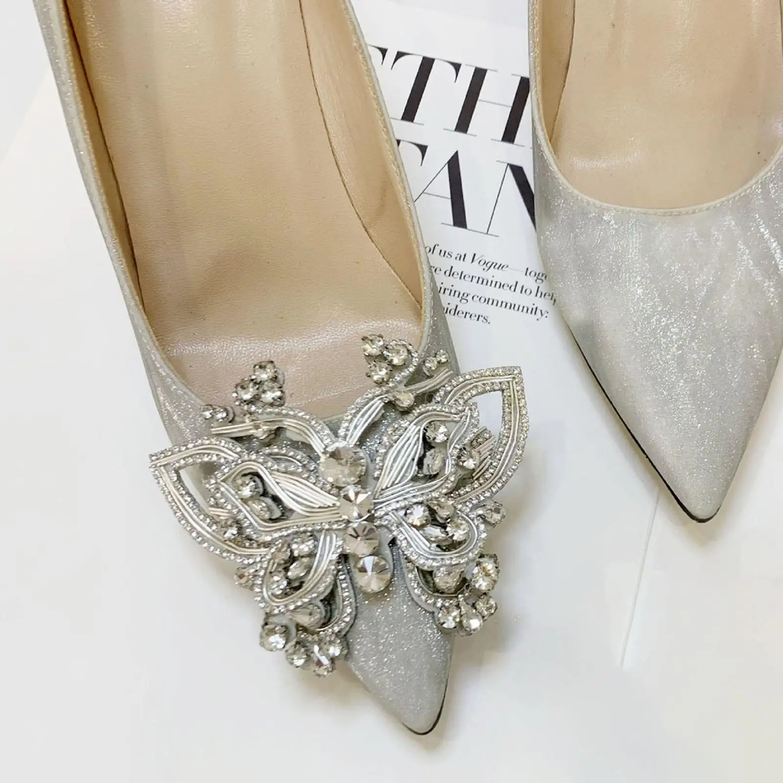 

Shoe Charm Bridal Wedding Party Elegant Dress Hat Accessories Handmade Shoe Clip