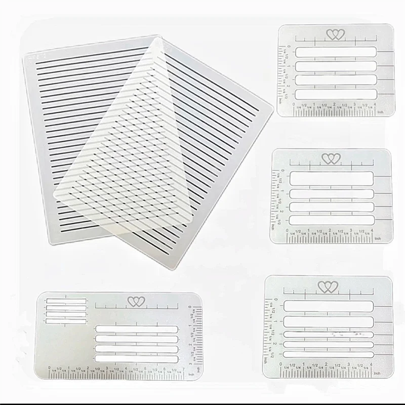 

B17B 6 шт. трафаретный шаблон с прямой линией для ведения журналов, трафареты для ведения журнала, руководство по написанию линий, трафареты для планировщиков