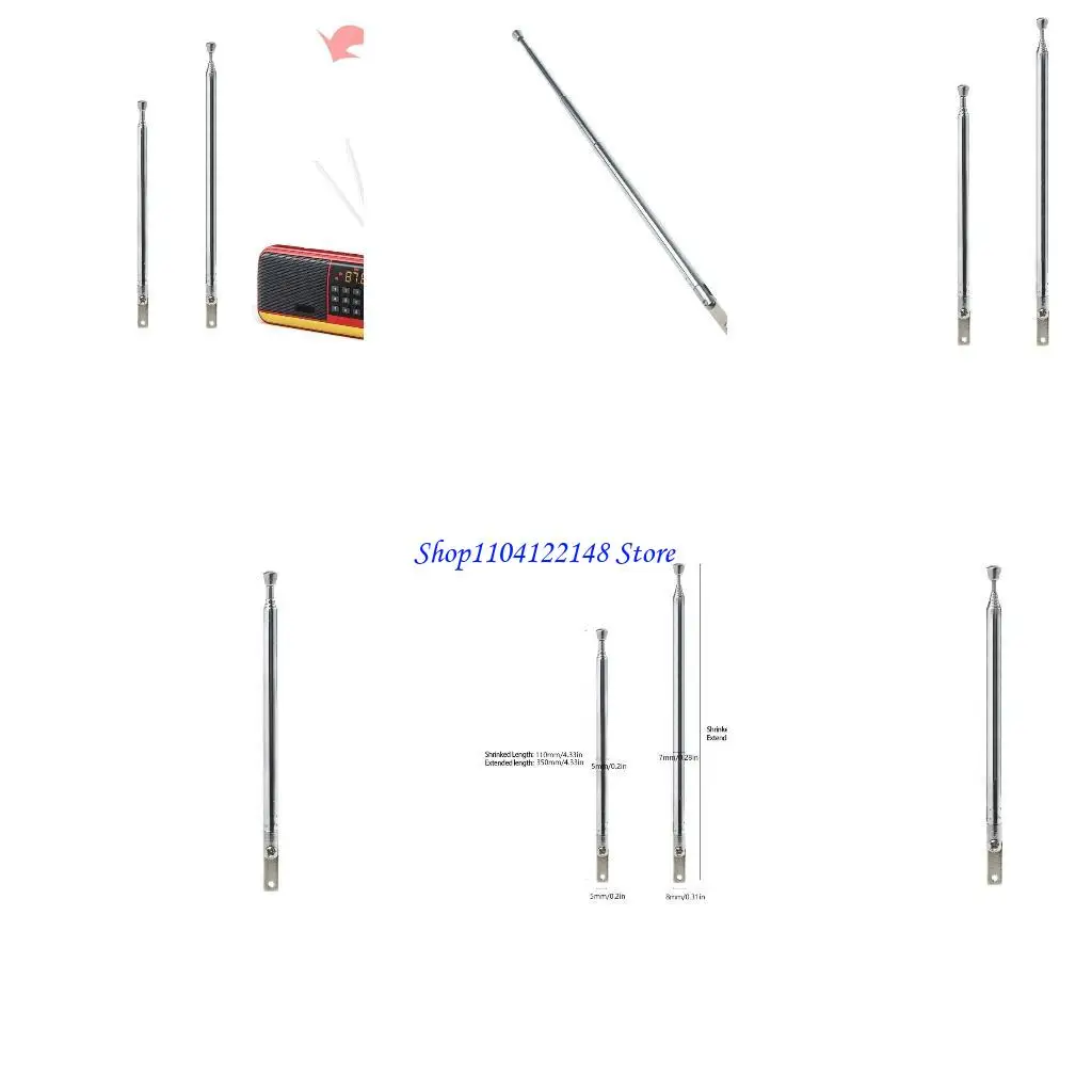 

P9FA Antenna 5/7 Section Extendable Antenna Receiver For Table Radio Replacement